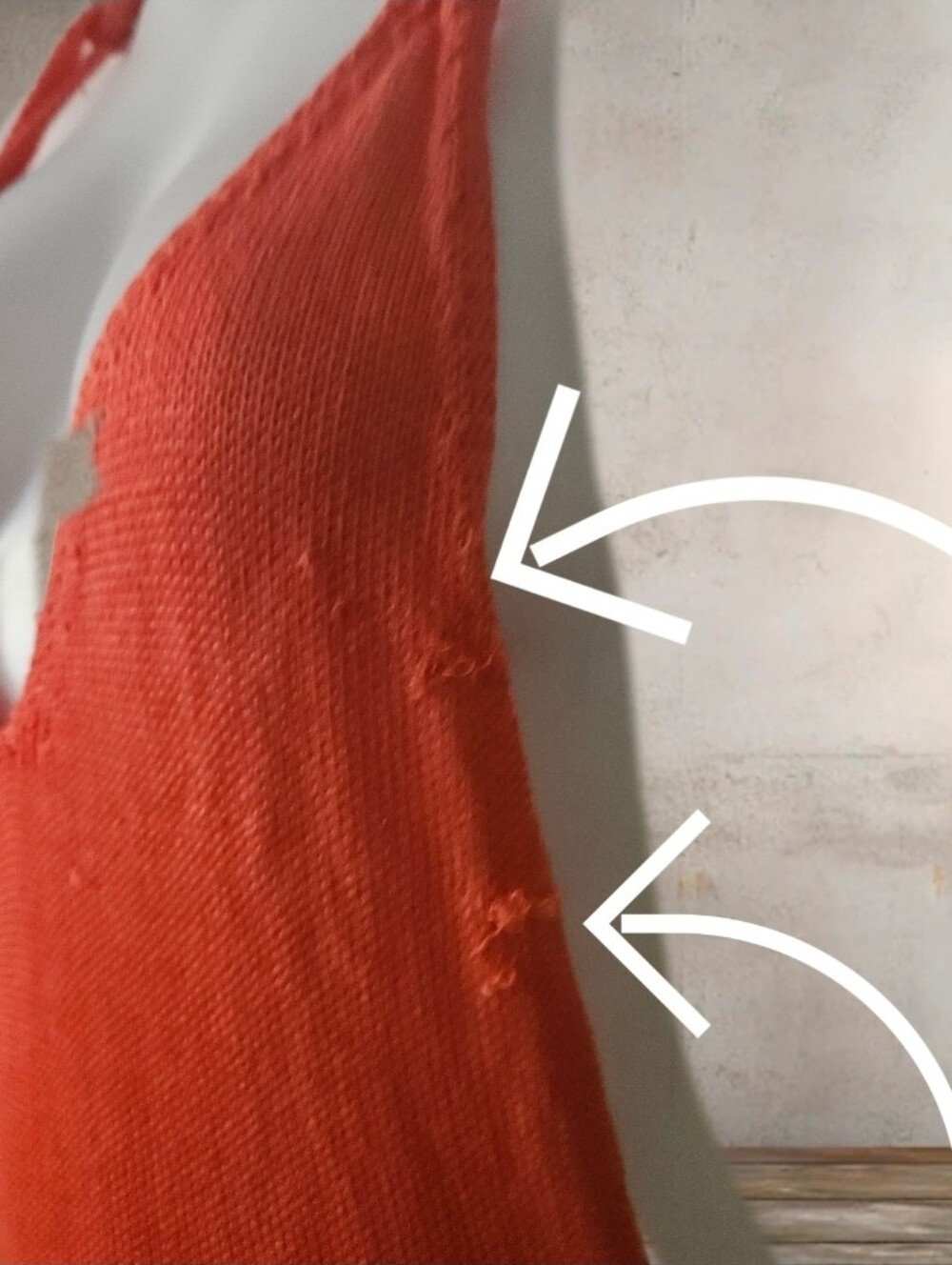 Bright Orange Knit Maxi Dress with Side Slit Small (AS IS) - Picture 5 of 8